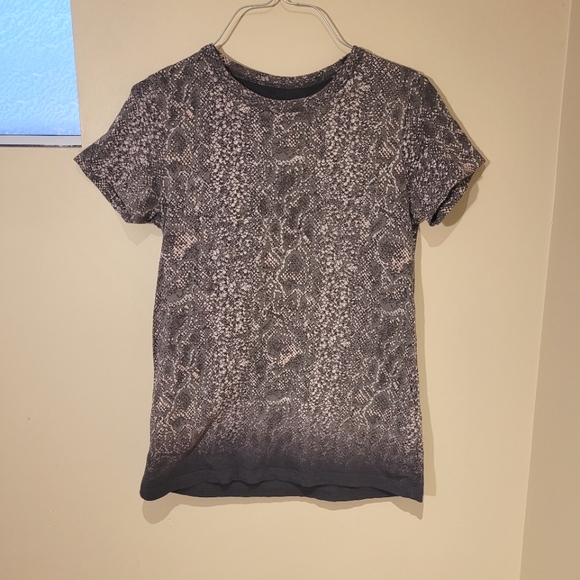 All Saints Women's Kaa Joy Snakeskin cotton T-Shirt - Picture 3 of 5